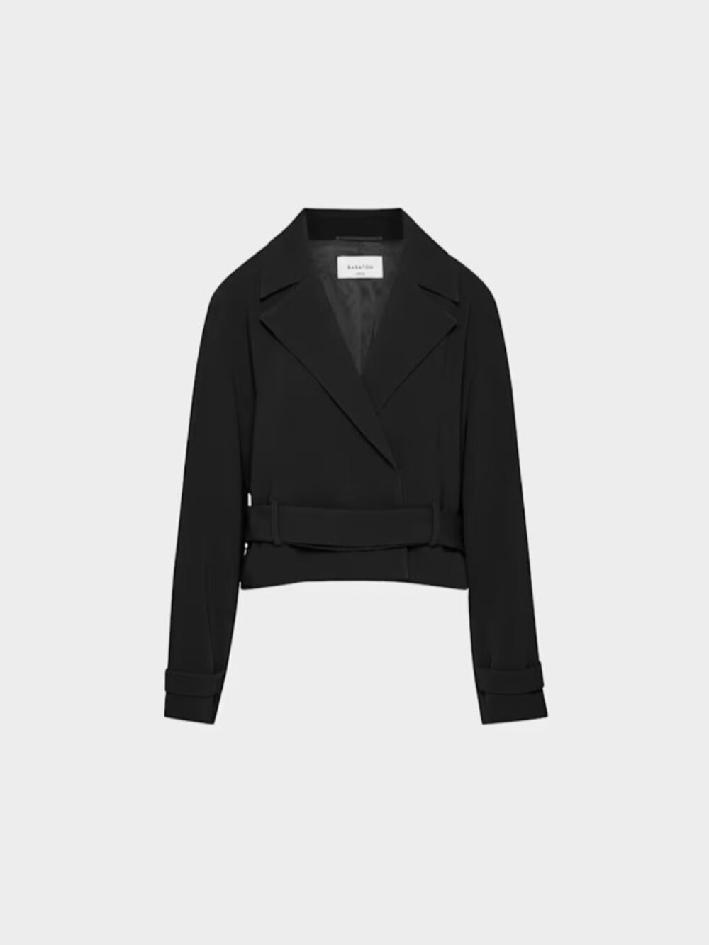 NWT Aritzia  POSTAGE Trench Coat -Sway Crepe Black - Picture 7 of 11